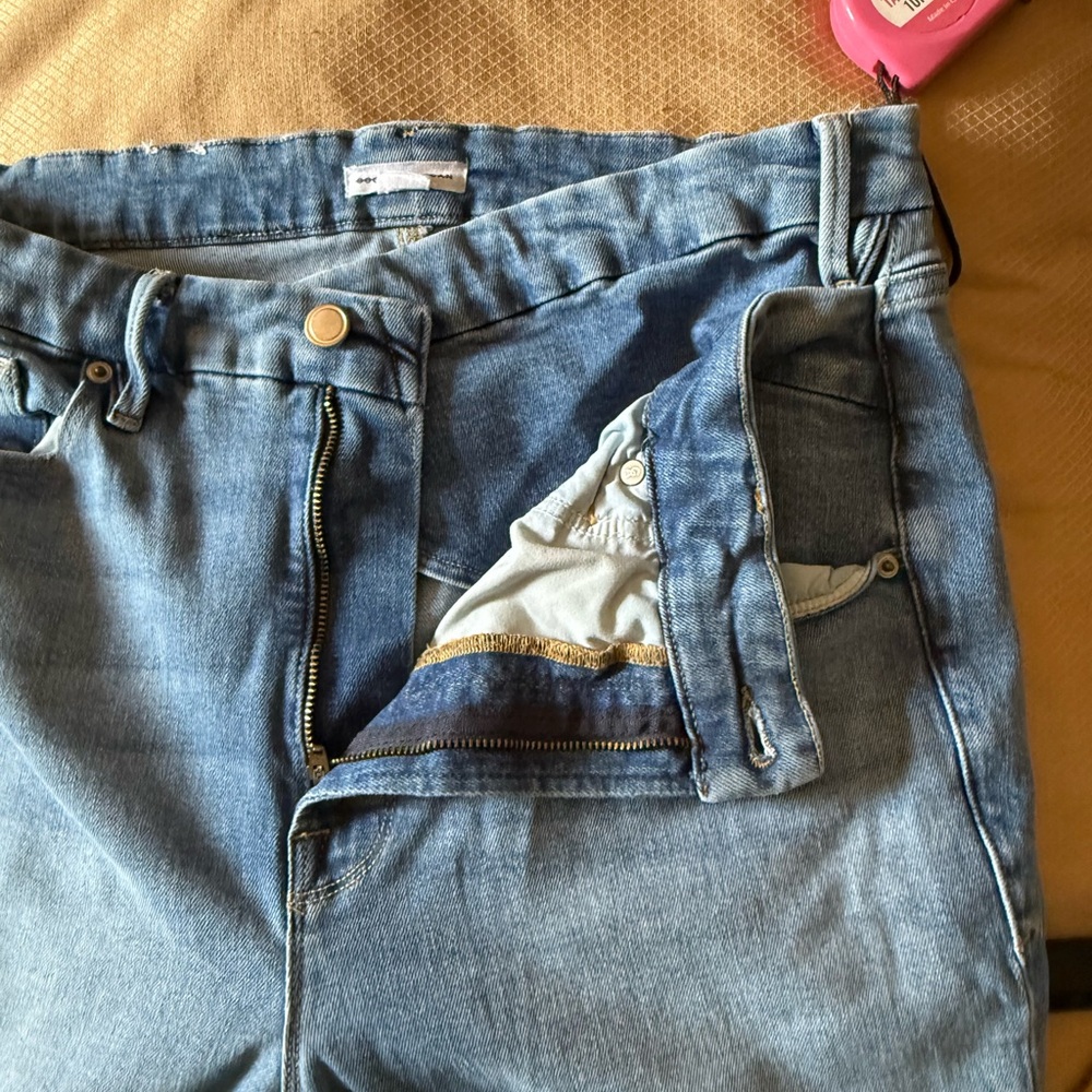 Good American Light Blue Denim Crossover Size16 - Picture 2 of 7